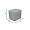 Eevelle MERIDIAN Series, Square Ottoman Cover - Silver, 21L x 21W x 17H MDTSQOM-SLR - alternate 1